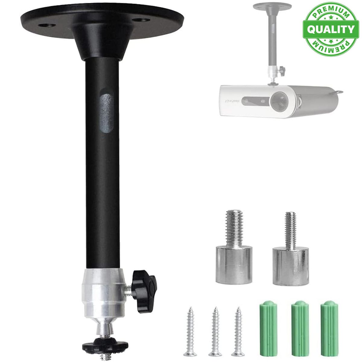 ONE PIXEL - Soporte Proyector Video Beam Camara Pared Techo + Adaptadores