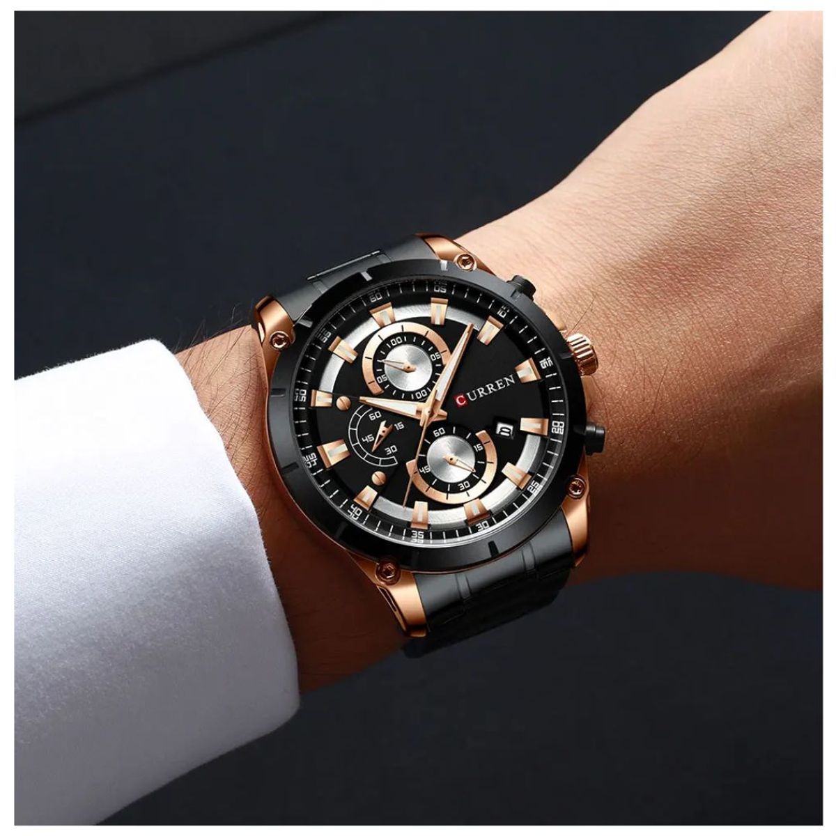 CURREN - Reloj CURREN 8360 Cronógrafo Para Hombre - Negro