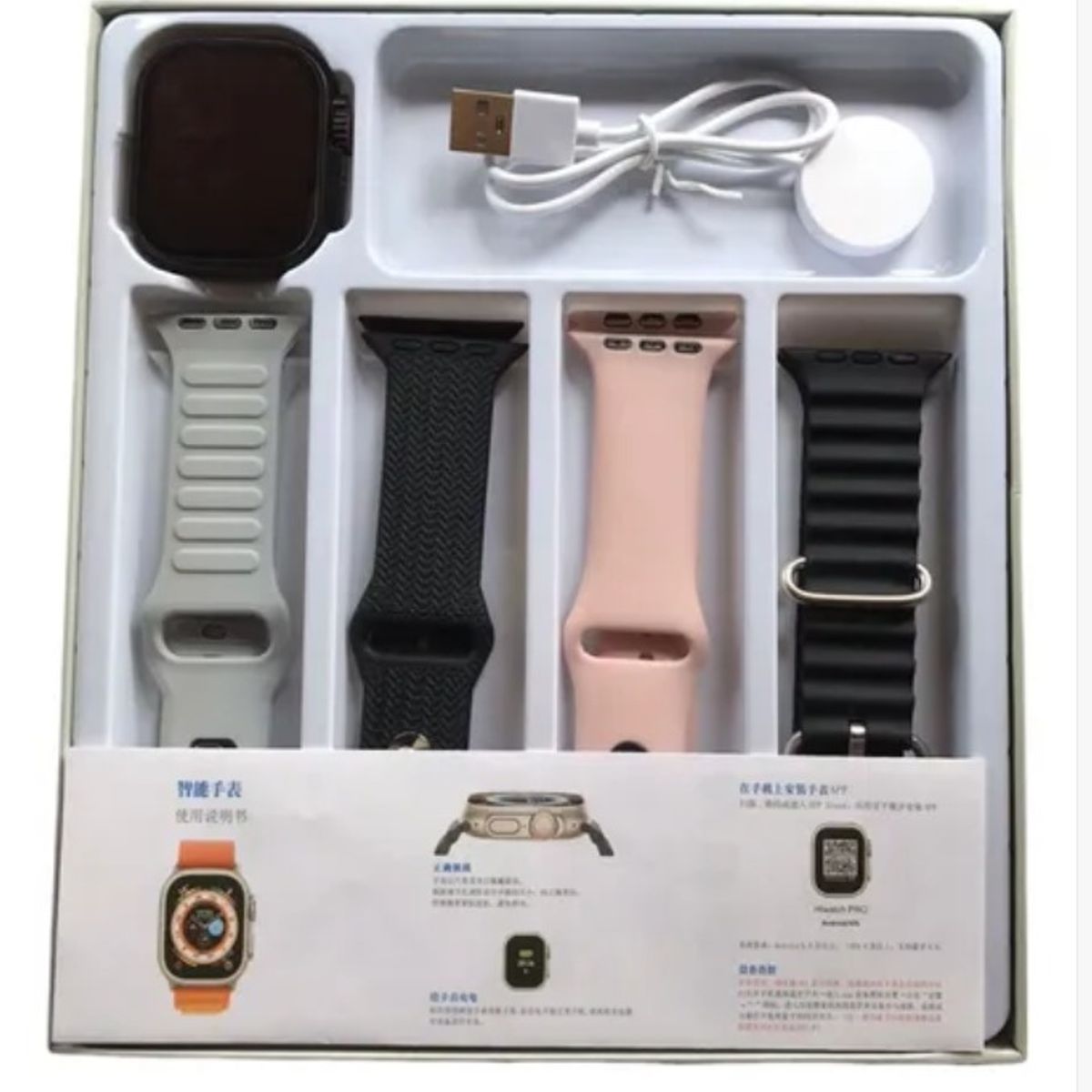 GENERICO - Smartwatch T20 Bluetooth Wifi Gps Carga Inalámbrica con 4 Correas Inotek