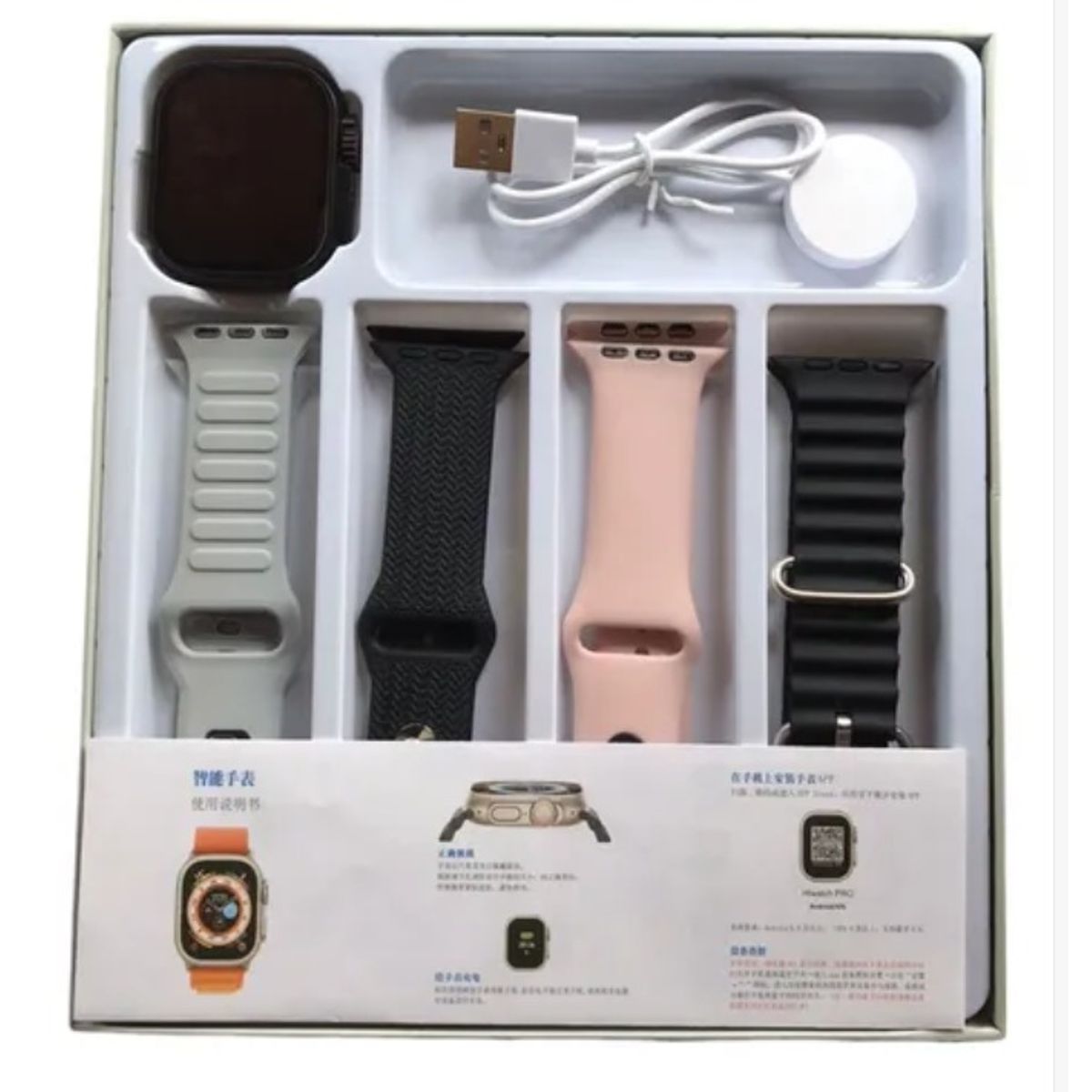 GENERICO - Smartwatch T20 Bluetooth Wifi Gps Carga Inalámbrica con 4 Correas Inotek