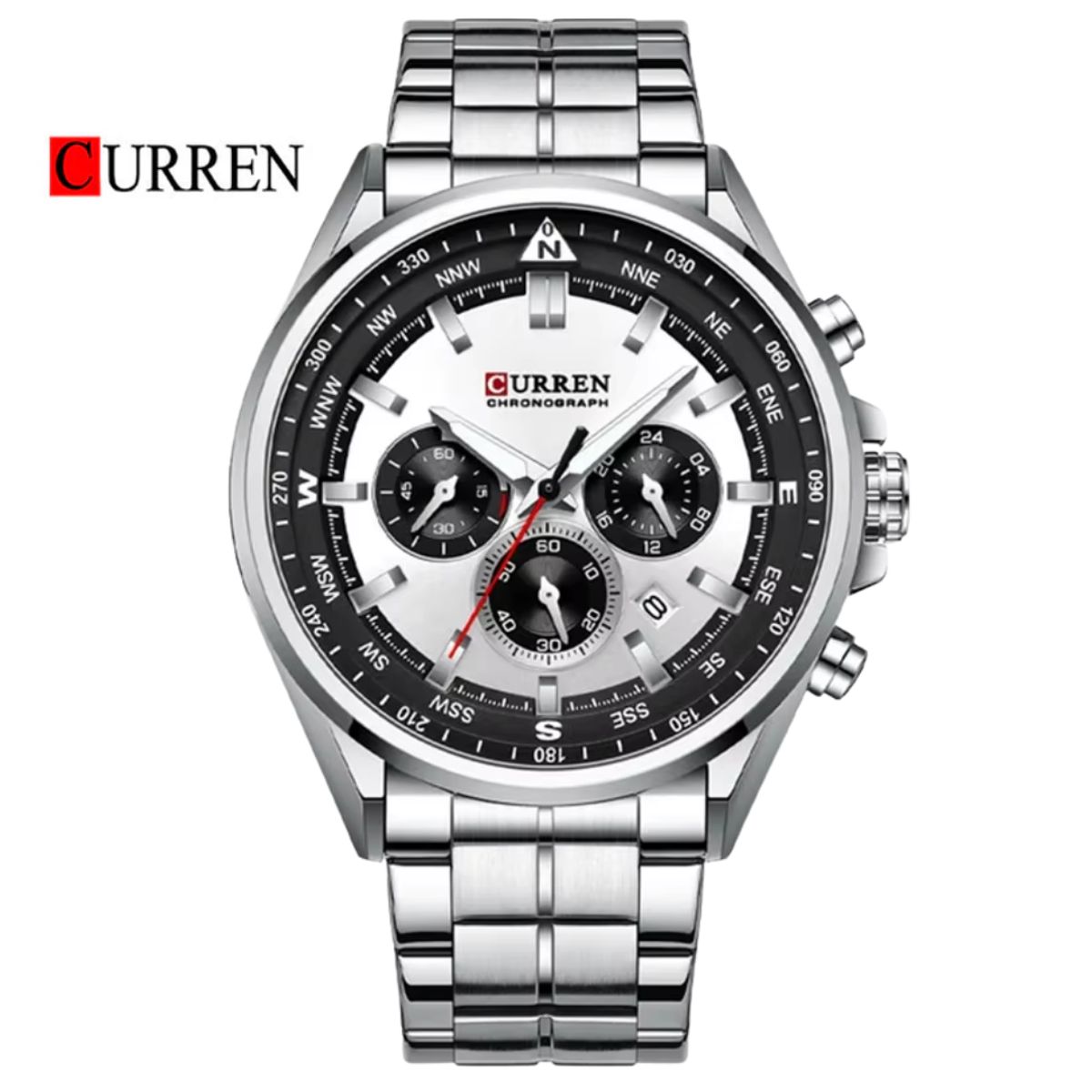 CURREN - Reloj CURREN 8399 Cronógrafo Para Hombre - Plateado
