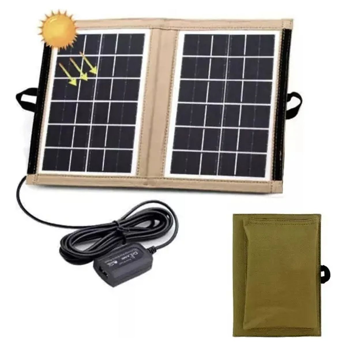 GENERICO - Panel Solar Viajero Cargador Usb Camping Portatil Exteriores