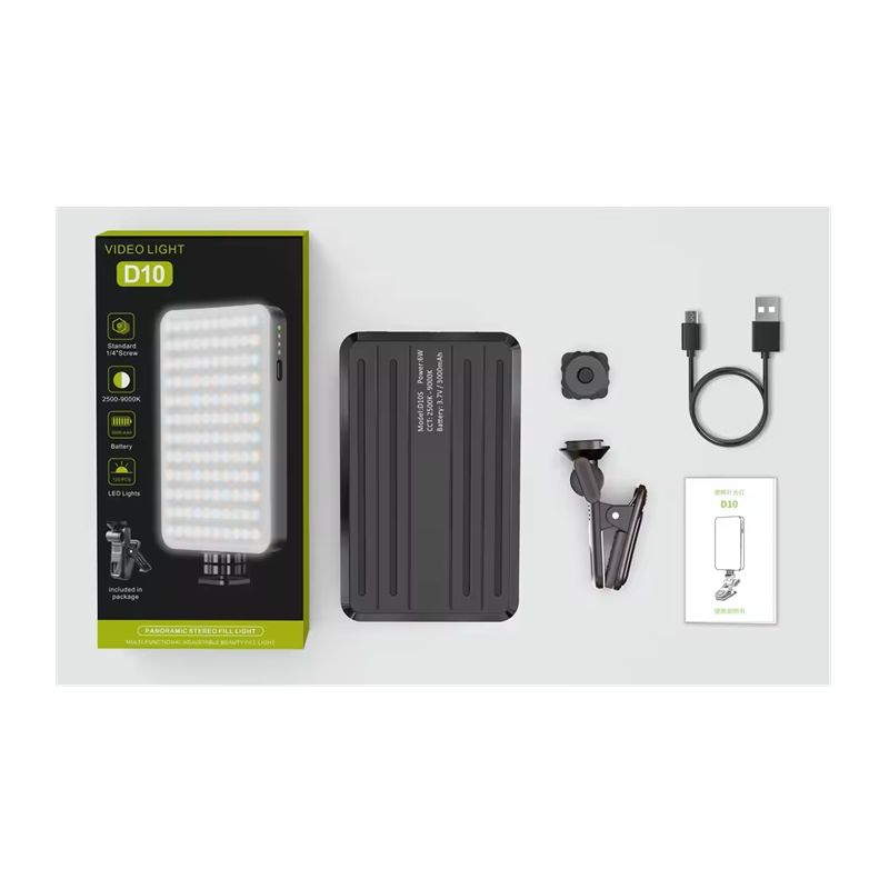 GENERICO - Selfieshow D10 Luz Ajustable Ultraportátil Cardán Mini