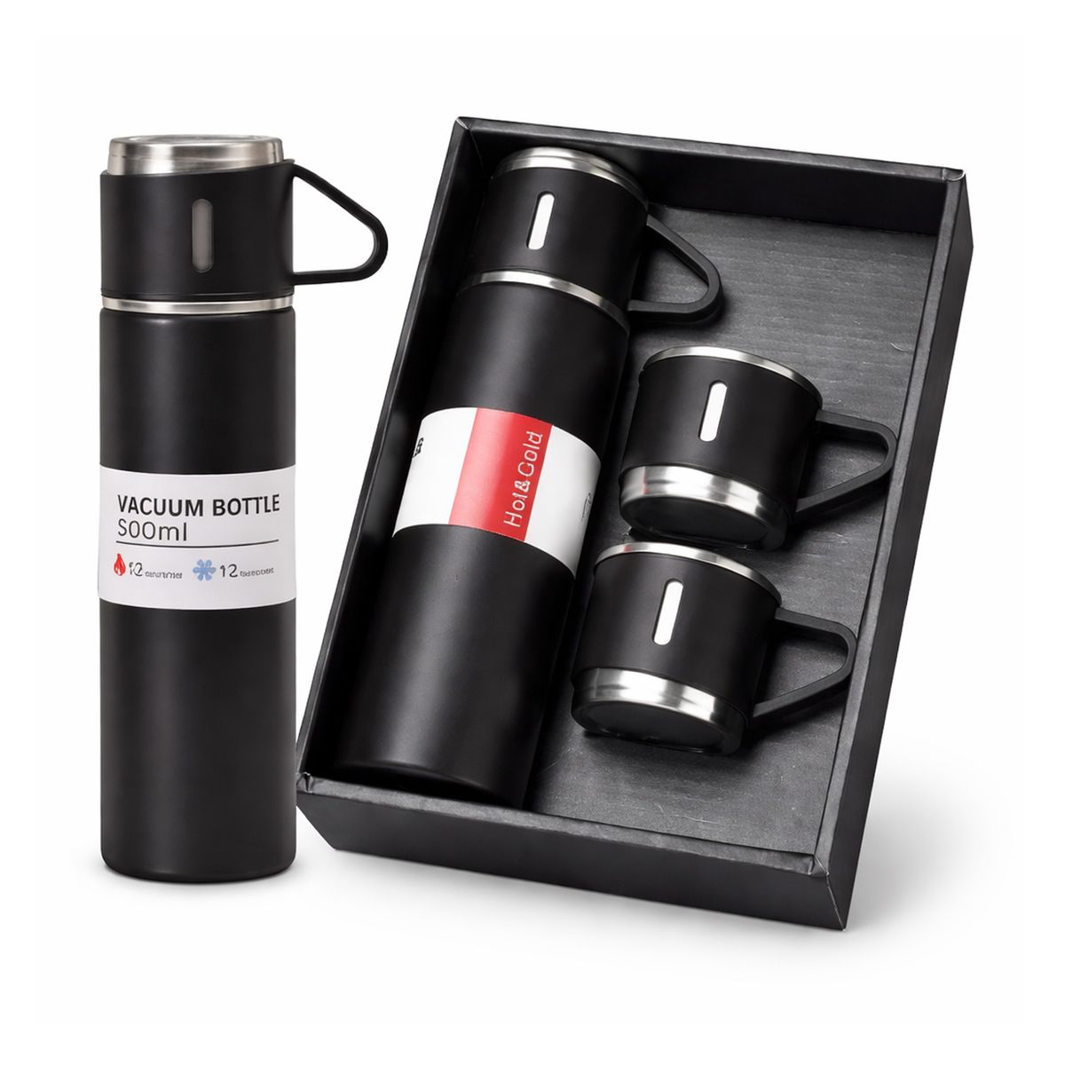ONE PIXEL - Termo Para Cafe Aromática Caliente Y Frio + 3 Tazas Elegante