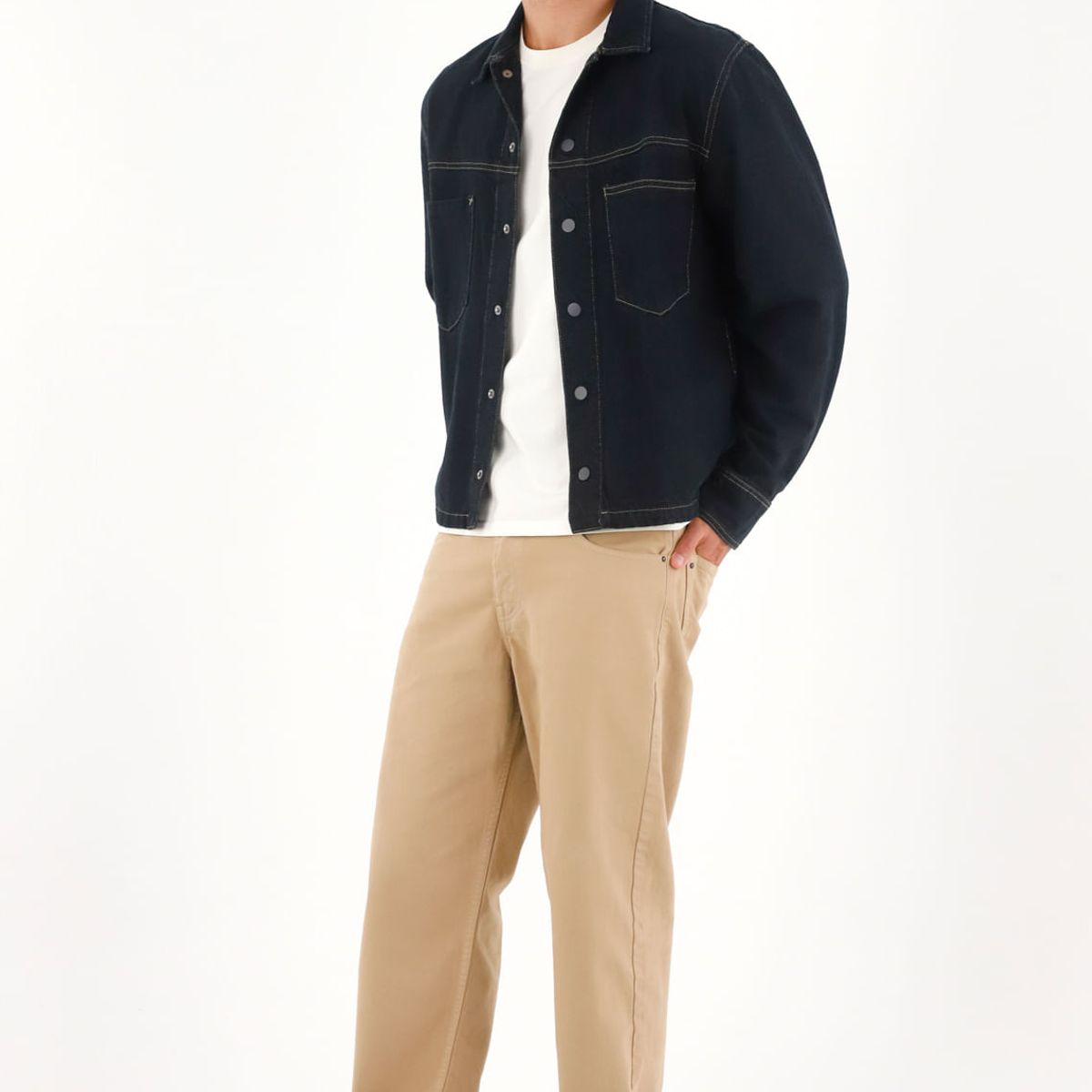 TENNIS - Chaqueta en denim azul para hombre