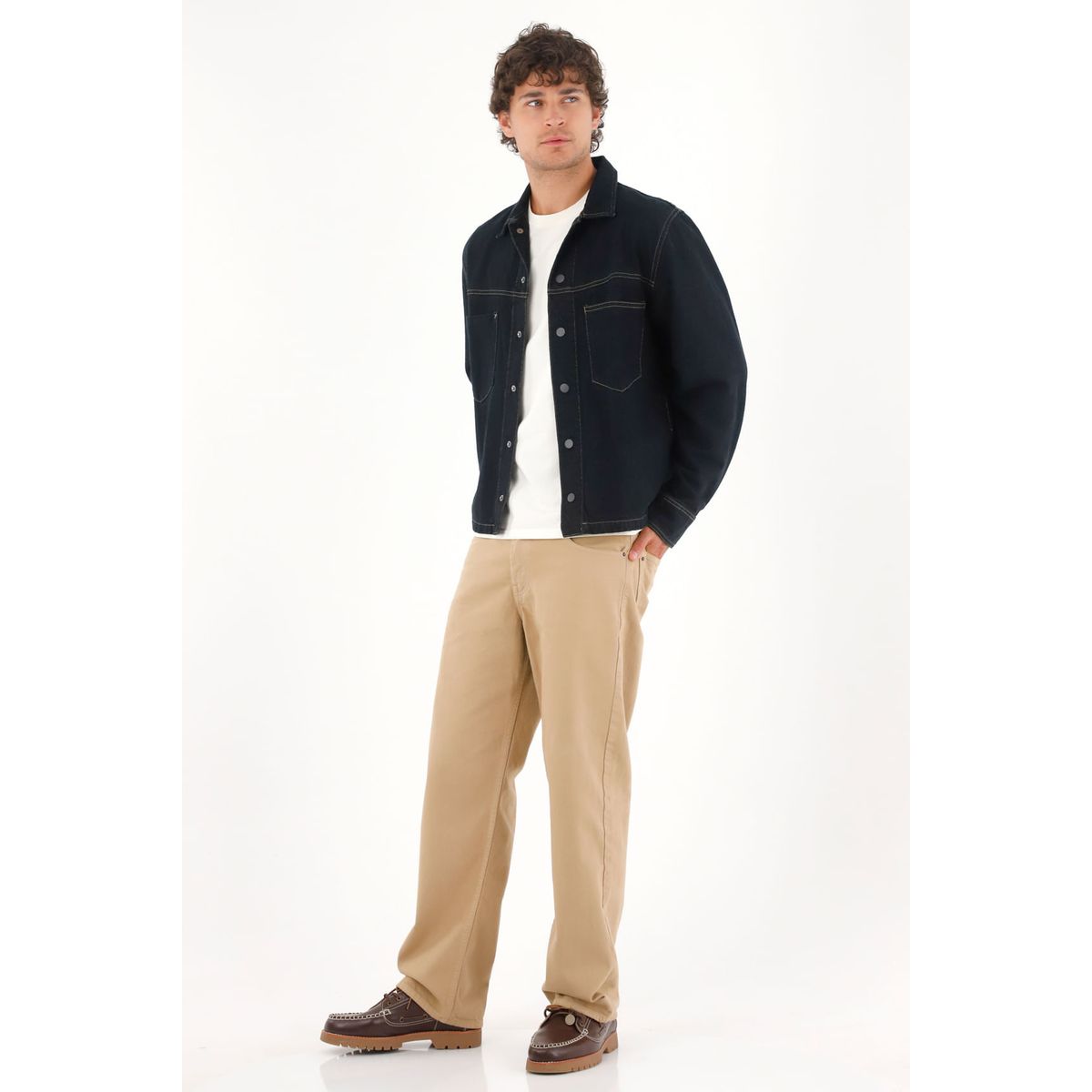 TENNIS - Chaqueta en denim azul para hombre