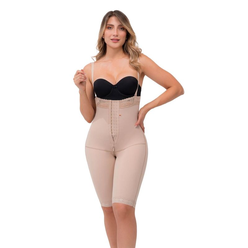 DIANE & GEORDI - Faja moldeadora short largo senos libres strapless Microlátex (002420)