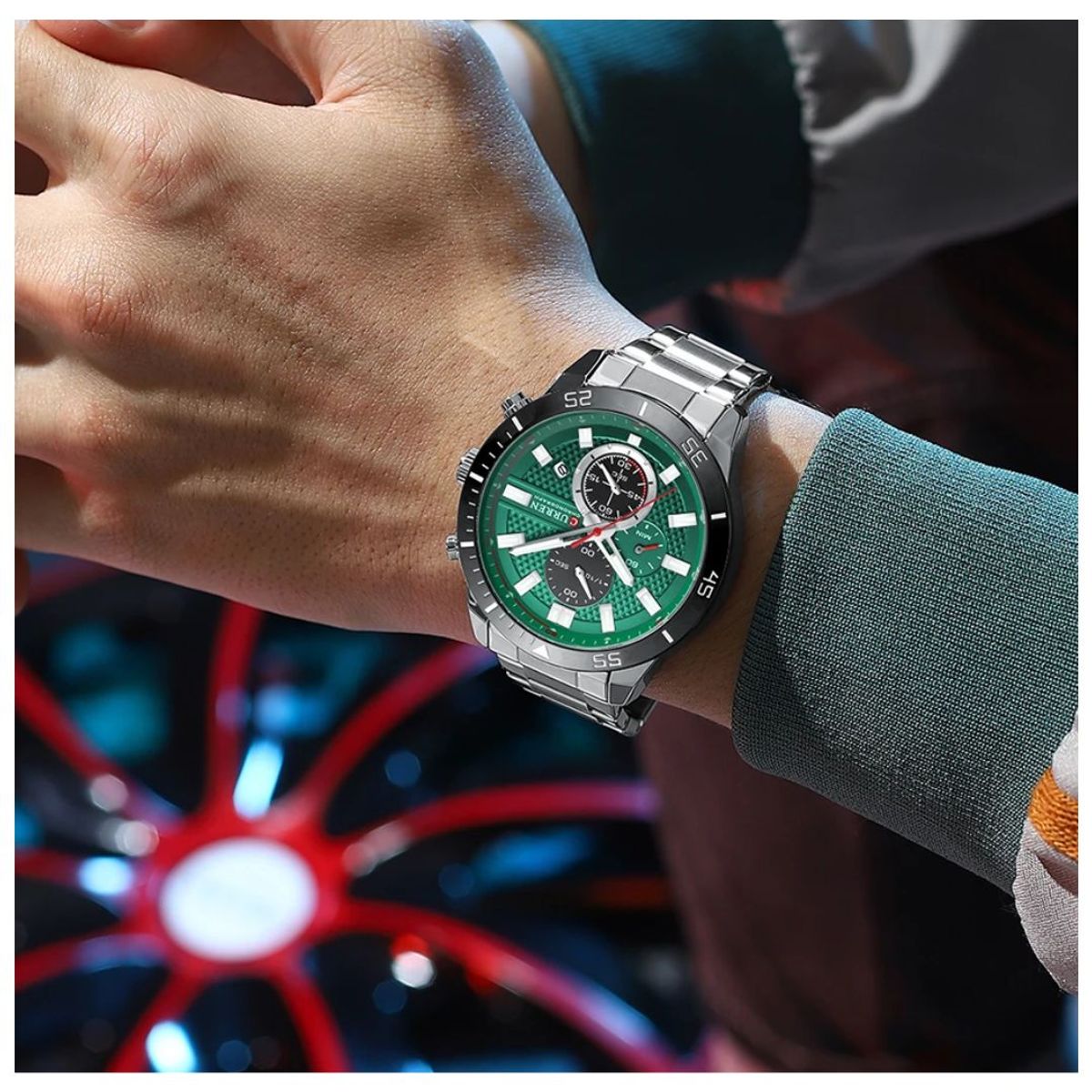 CURREN - Reloj CURREN Cronógrafo 8417 Para Hombre - Verde