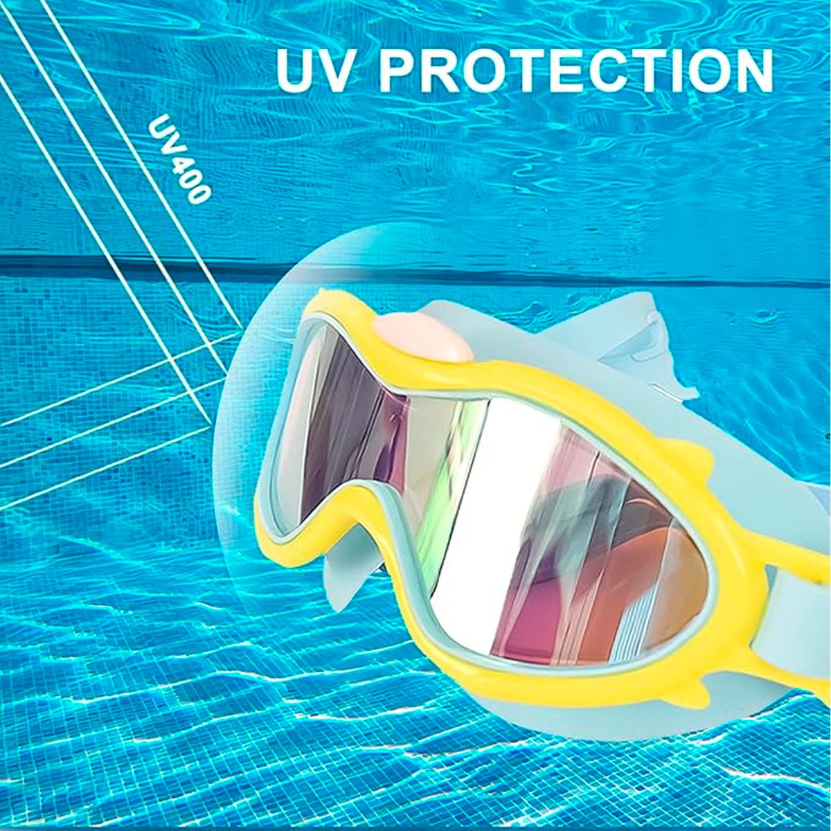 VITTORIA - Gafas Natación Tapa Oidos Niños Anti Vaho Filtro Uv Piscina