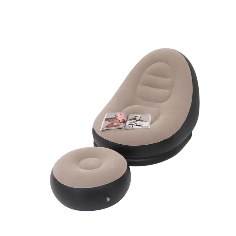 GENERICO - Silla Sofá Inflable Con Reposapiés Portátil