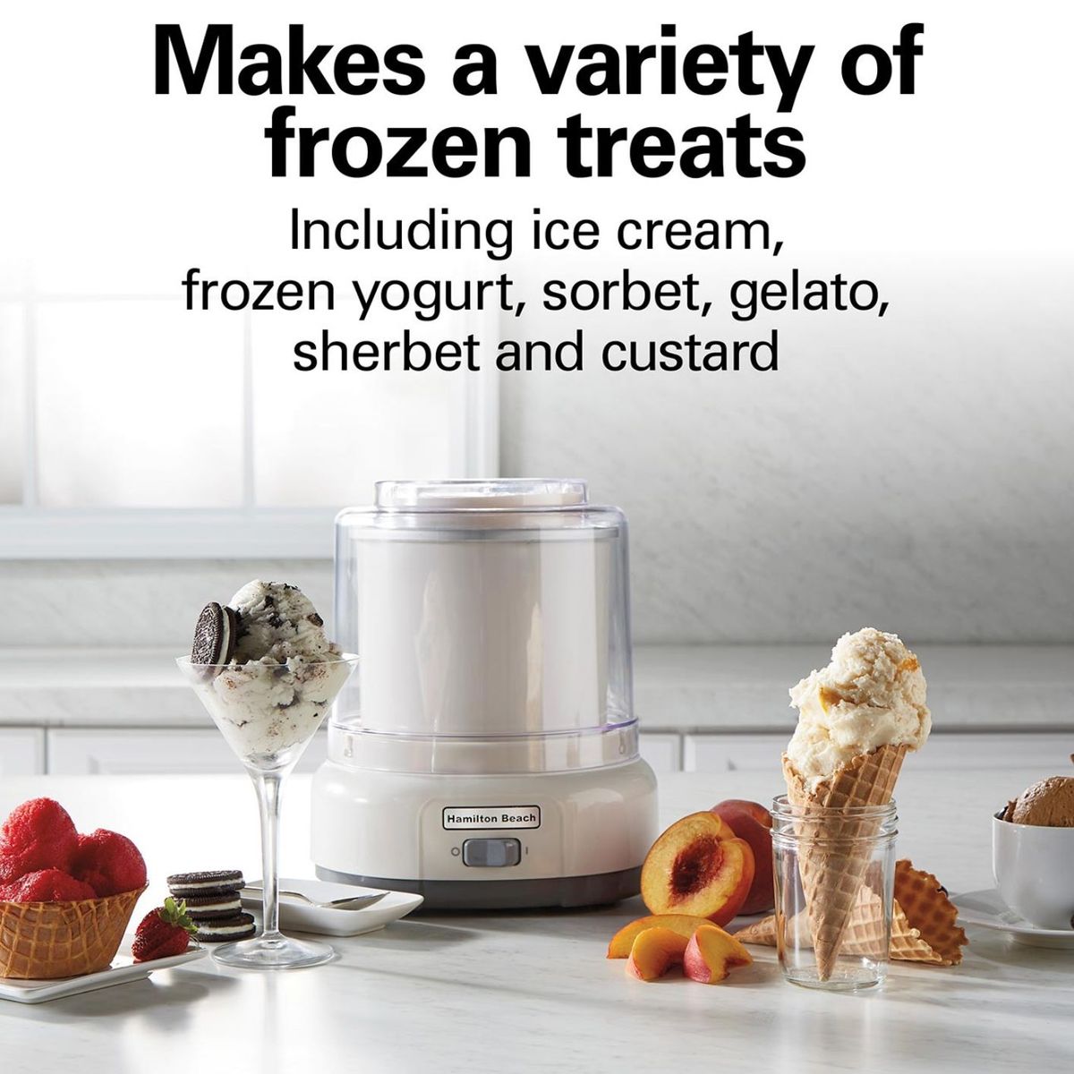 HAMILTON BEACH - Máquina para hacer helados de 1.5 cuartos