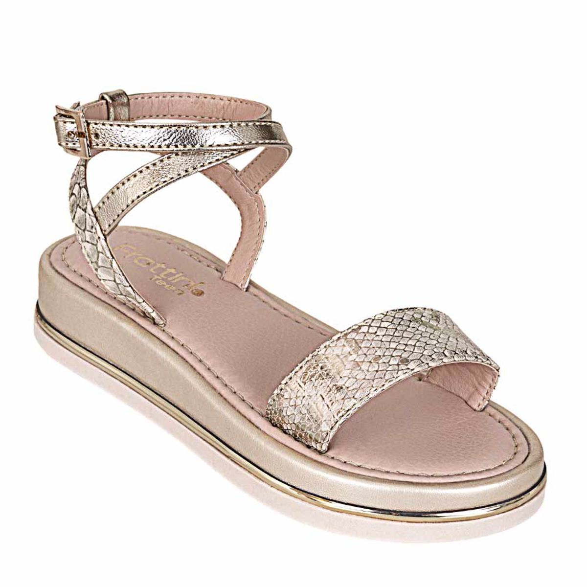 FRATTINI - Sandalia de Niña marca FRATTINI en Color DORADO   SANDBOLY