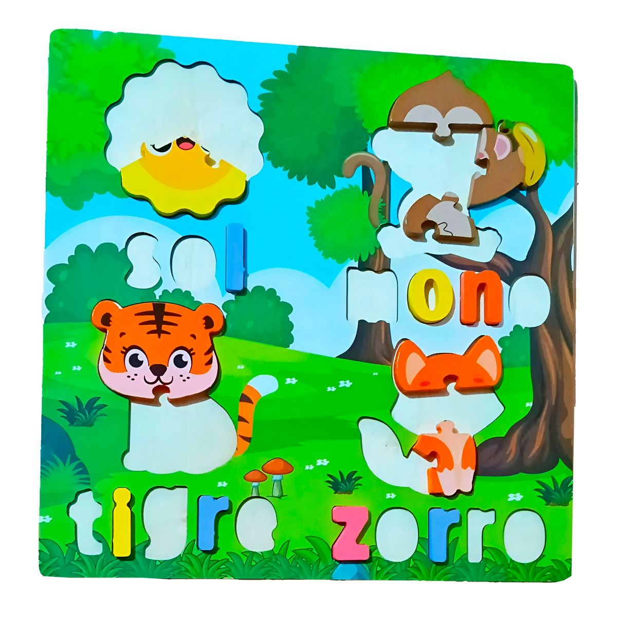 GENERICO - Juego De Mesa Rompecabeza Puzzle Figura Con Letra Multicolor