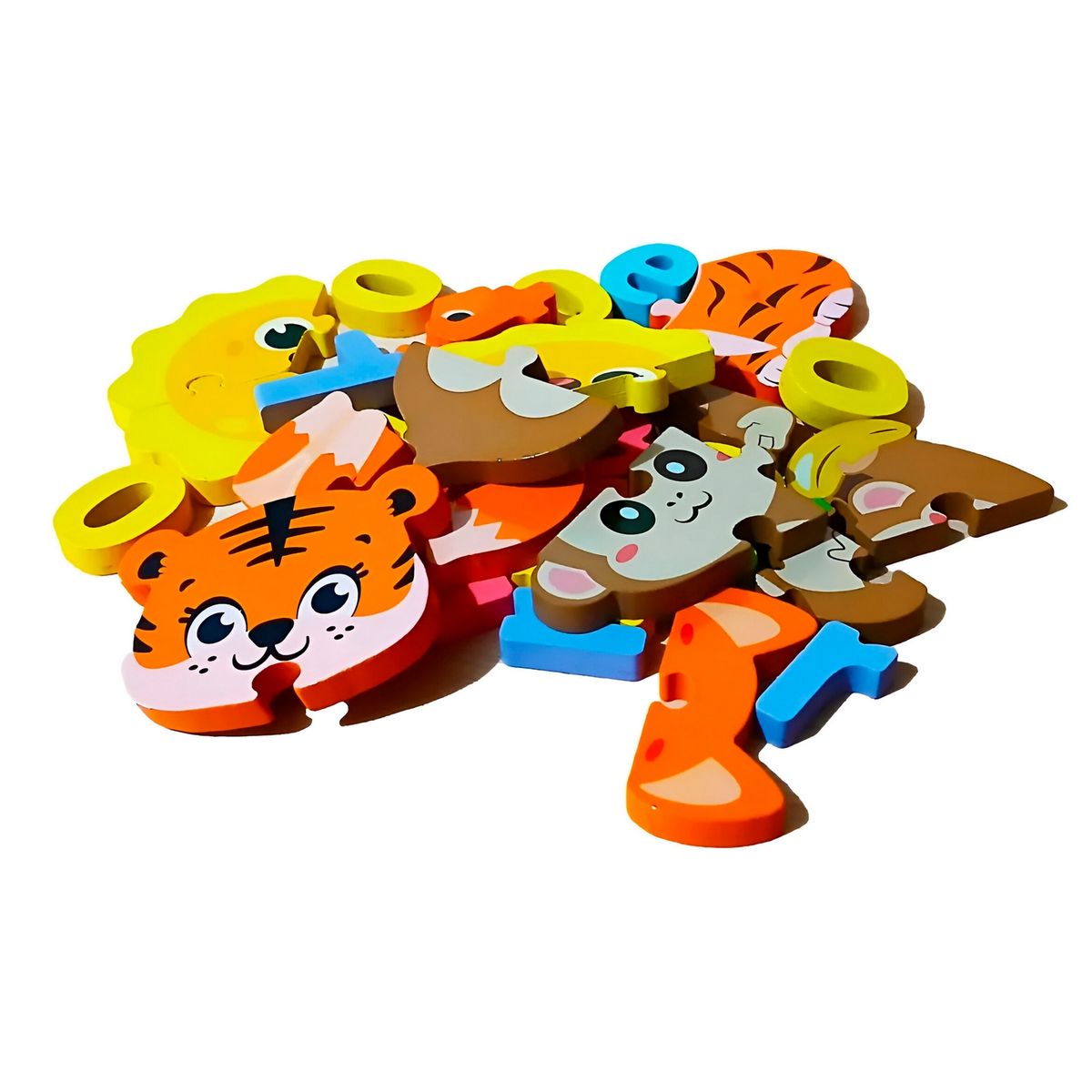 GENERICO - Juego De Mesa Rompecabeza Puzzle Figura Con Letra Multicolor