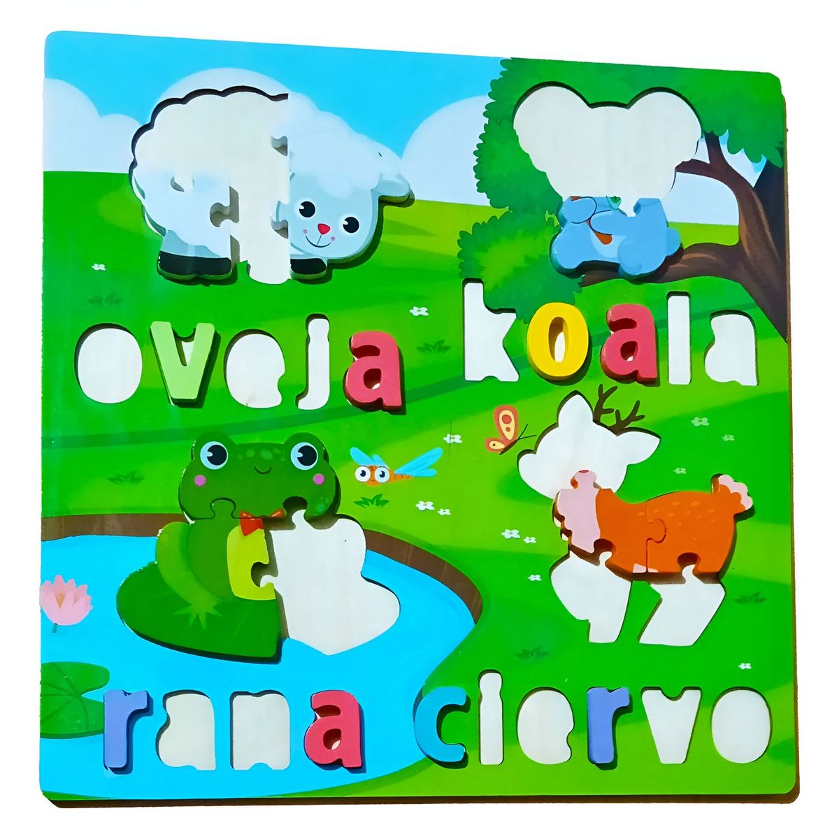 GENERICO - Juego De Mesa Rompecabeza Puzzle Figura Con Letra Multicolor