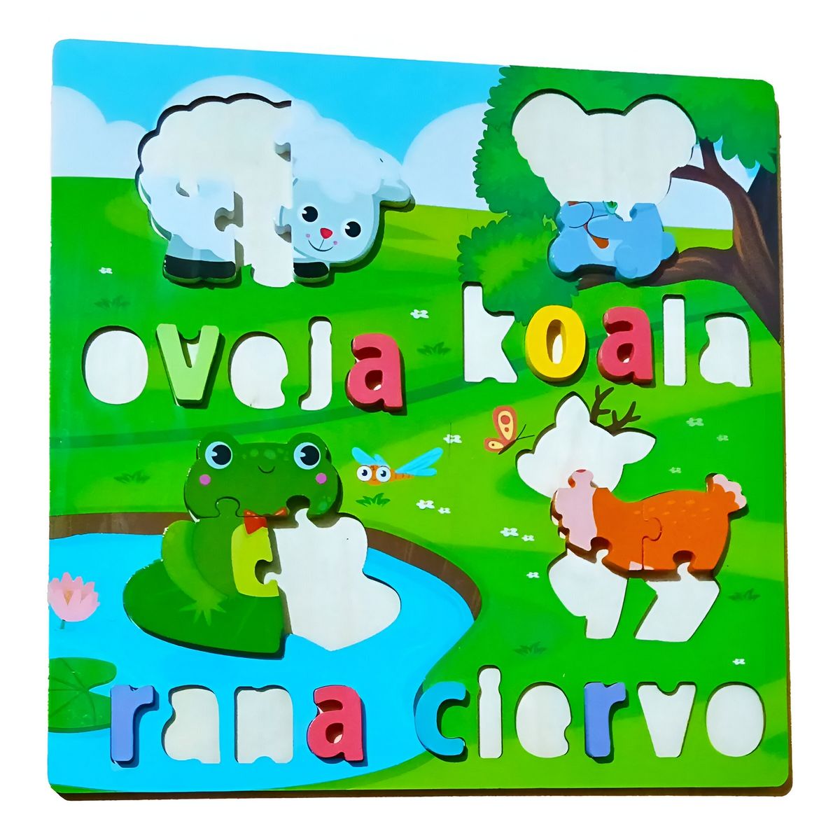 GENERICO - Juego De Mesa Rompecabeza Puzzle Figura Con Letra Multicolor