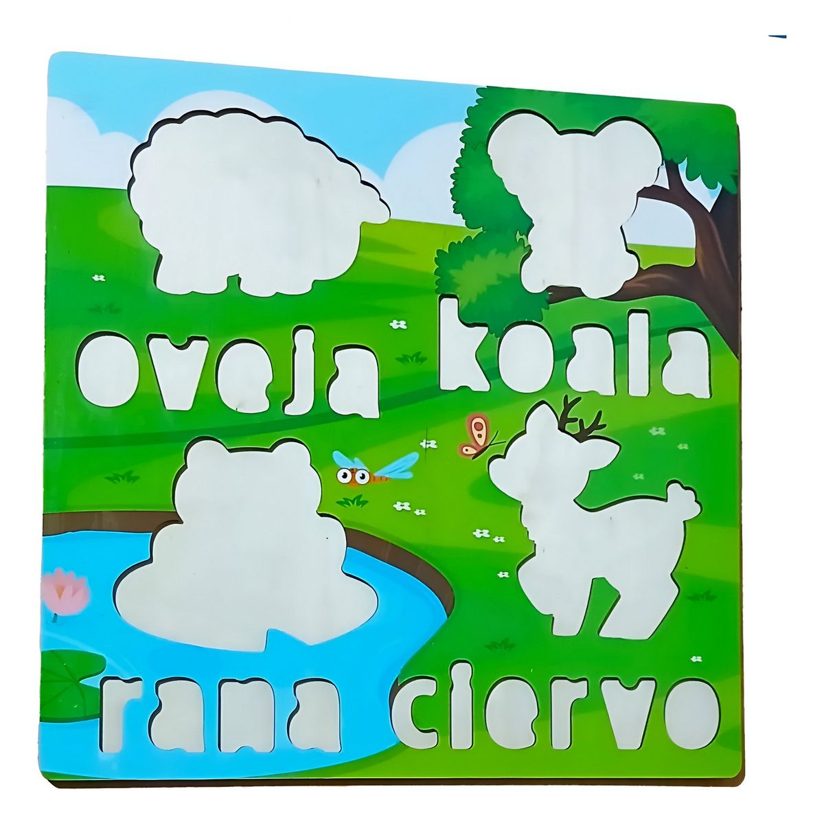 GENERICO - Juego De Mesa Rompecabeza Puzzle Figura Con Letra Multicolor