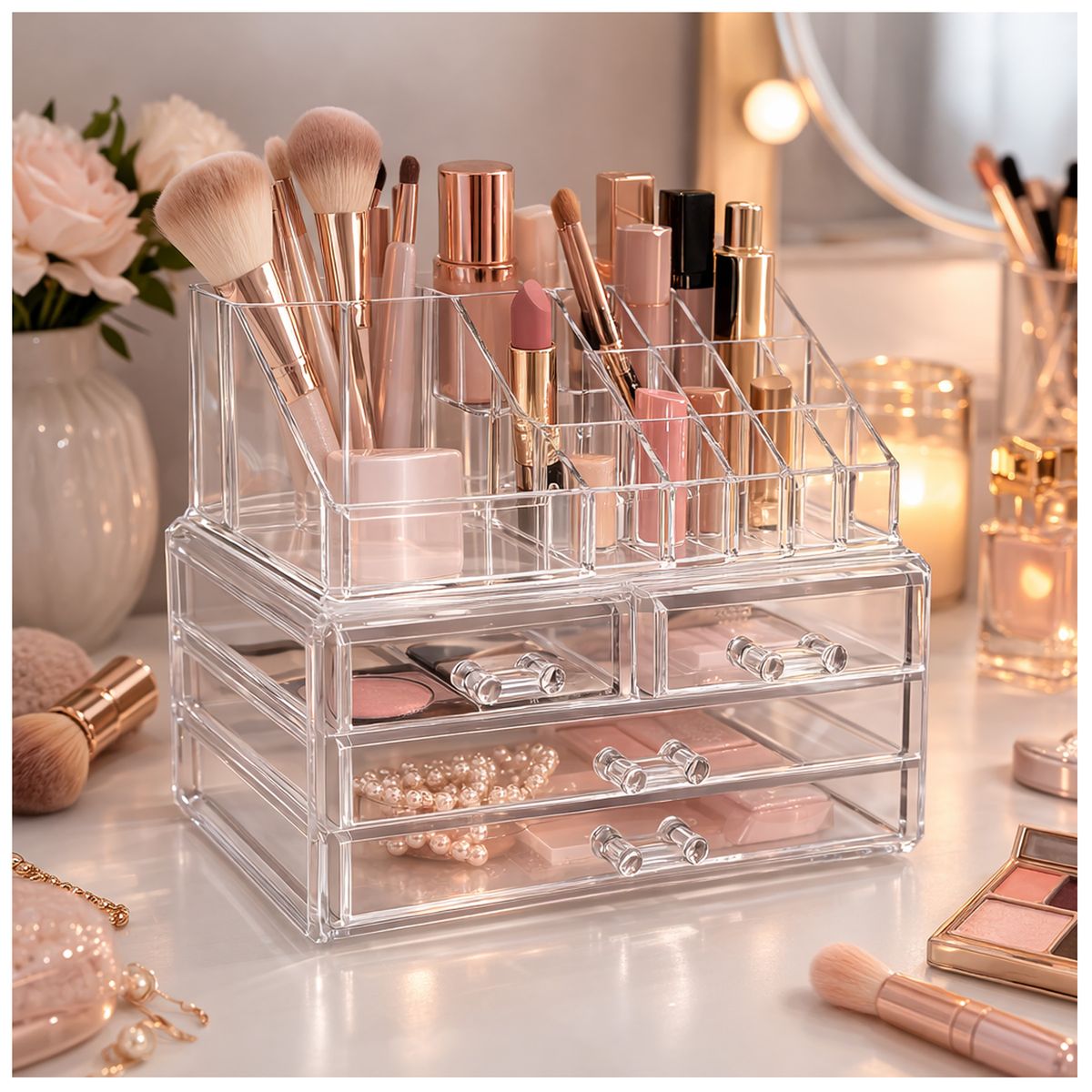 ONE PIXEL - Organizador De Maquillaje Acrilico Almacenador Maquillaje