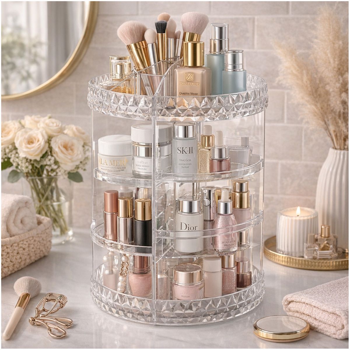 ONE PIXEL - Organizador De Maquillaje Y Cosmeticos 360° Multiusos Facil Instalacion