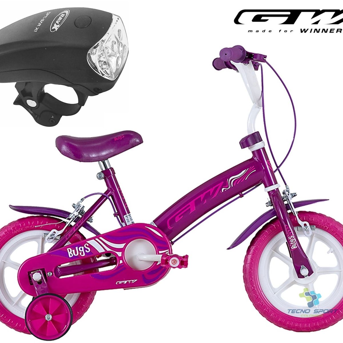 GW - Bicicleta Niña Gw Rin 12 Bugs Con Accesorios