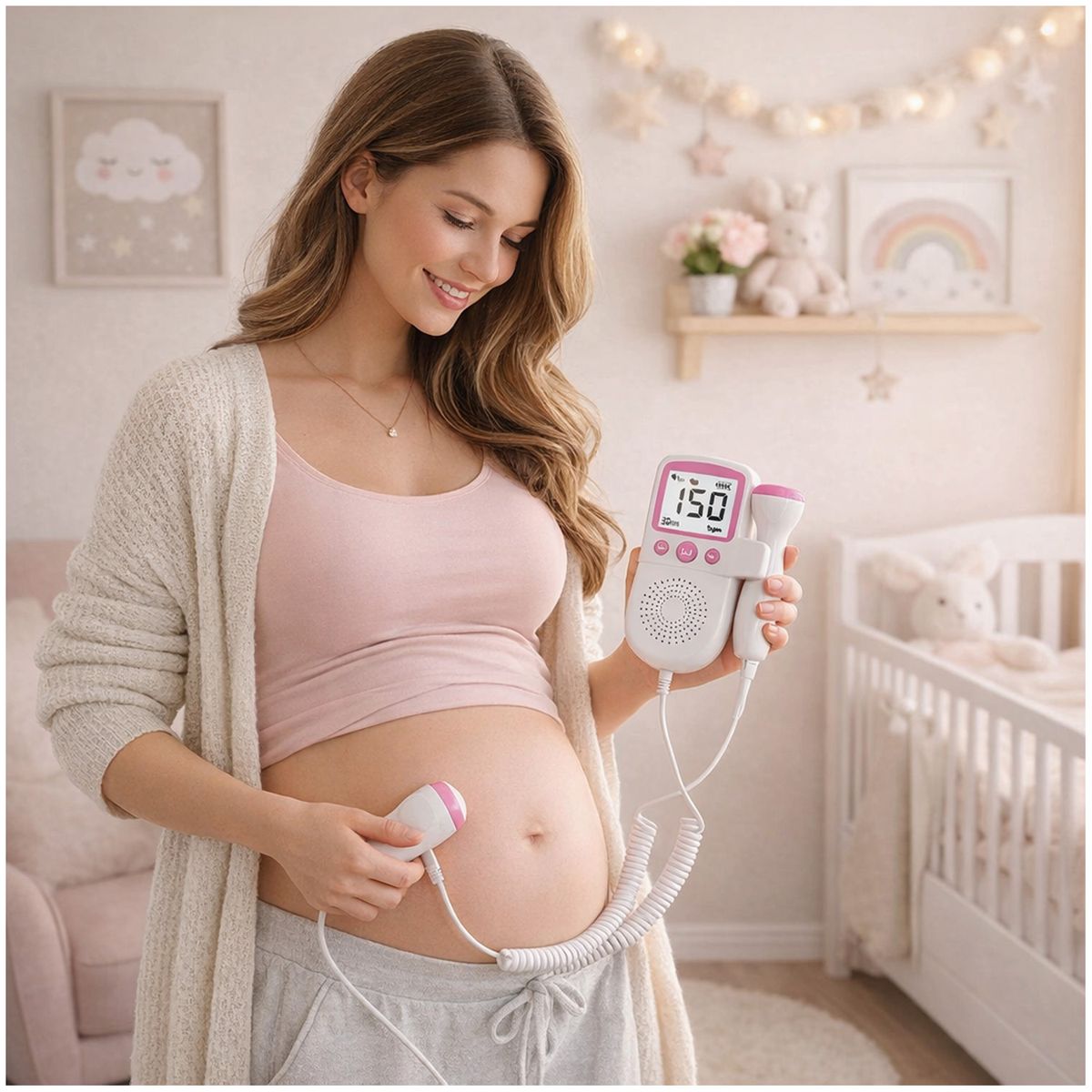 ONE PIXEL - Monitor Latidos Fetales Ultrasonido Corazón Bebé 2.5 Mhz