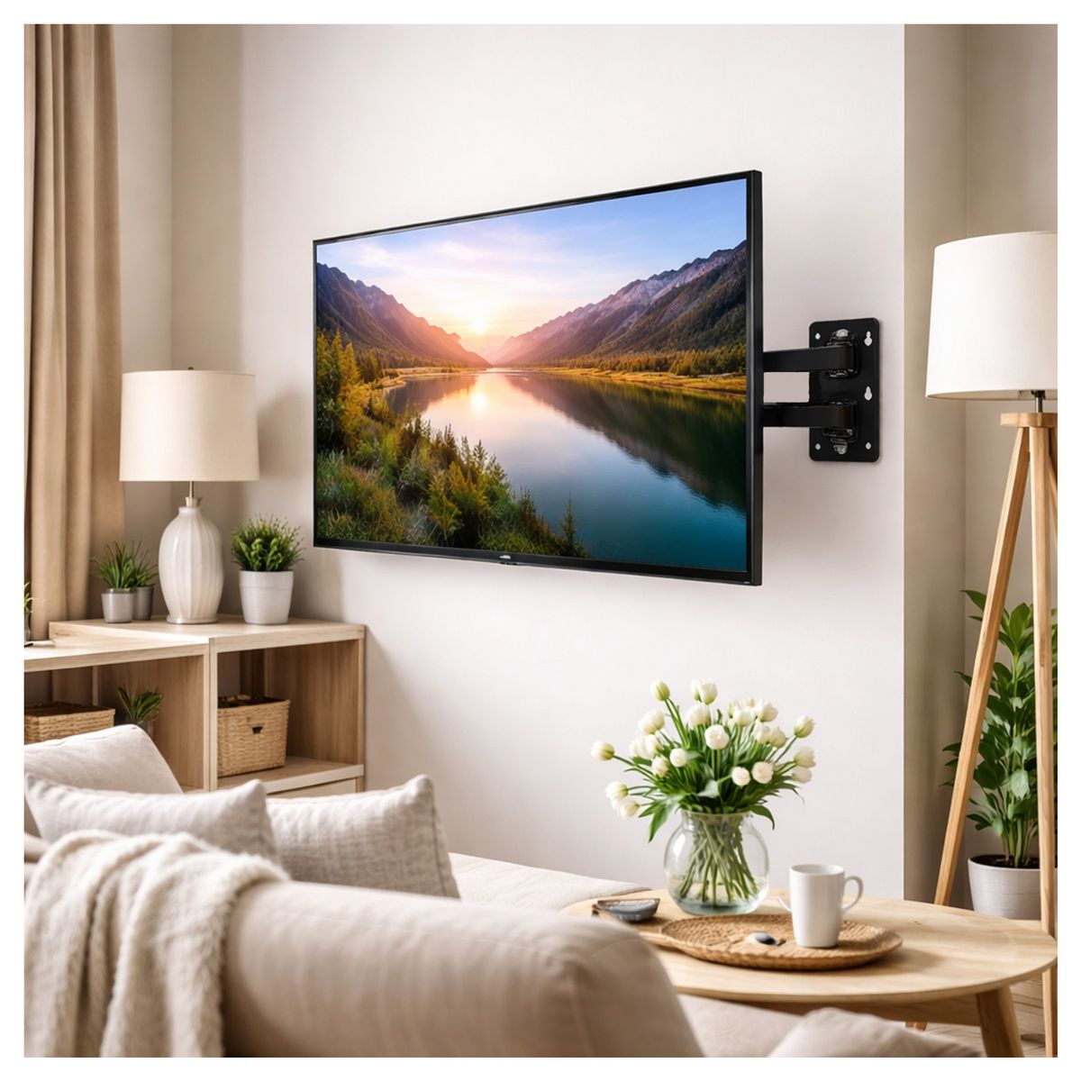 ONE PIXEL - Soporte Base De Tv Monitor De 32-55 Pulgadas De Brazo X-400