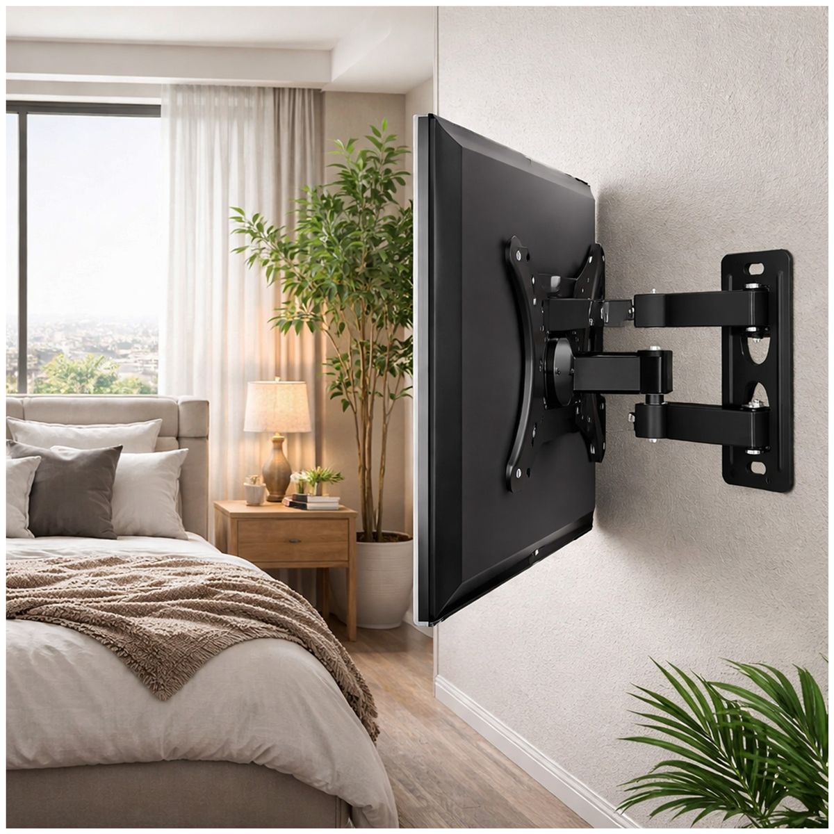 ONE PIXEL - Soporte Para Televisor Base 14 a 55 Pulgadas Inclinable De Pared Movible