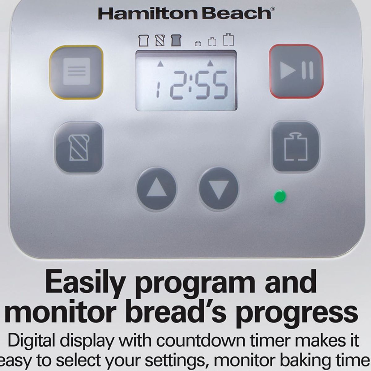 HAMILTON BEACH - Máquina para hacer pan de 2lb blanca