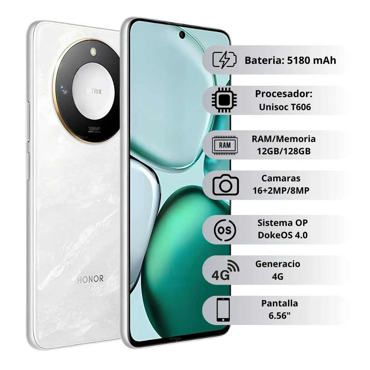 HONOR - Celular HONOR X9c Smart 256GB8GB Ram - Blanco