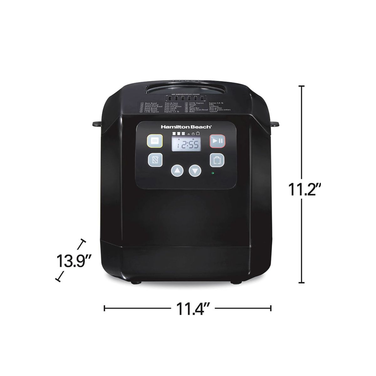 HAMILTON BEACH - Máquina para hacer pan de 2lb, negra