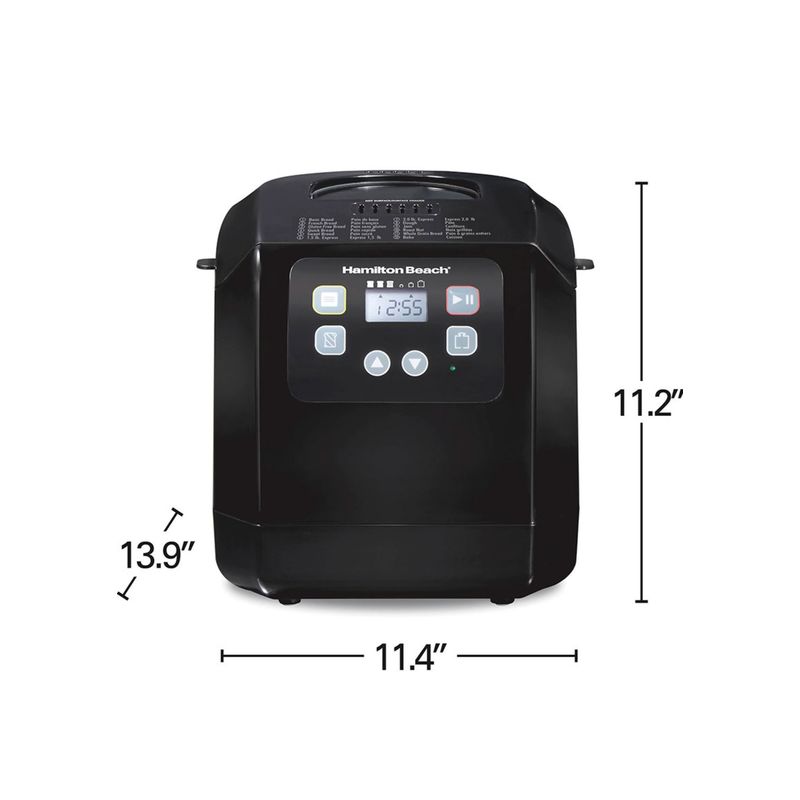 HAMILTON BEACH - Máquina para hacer pan de 2lb, negra