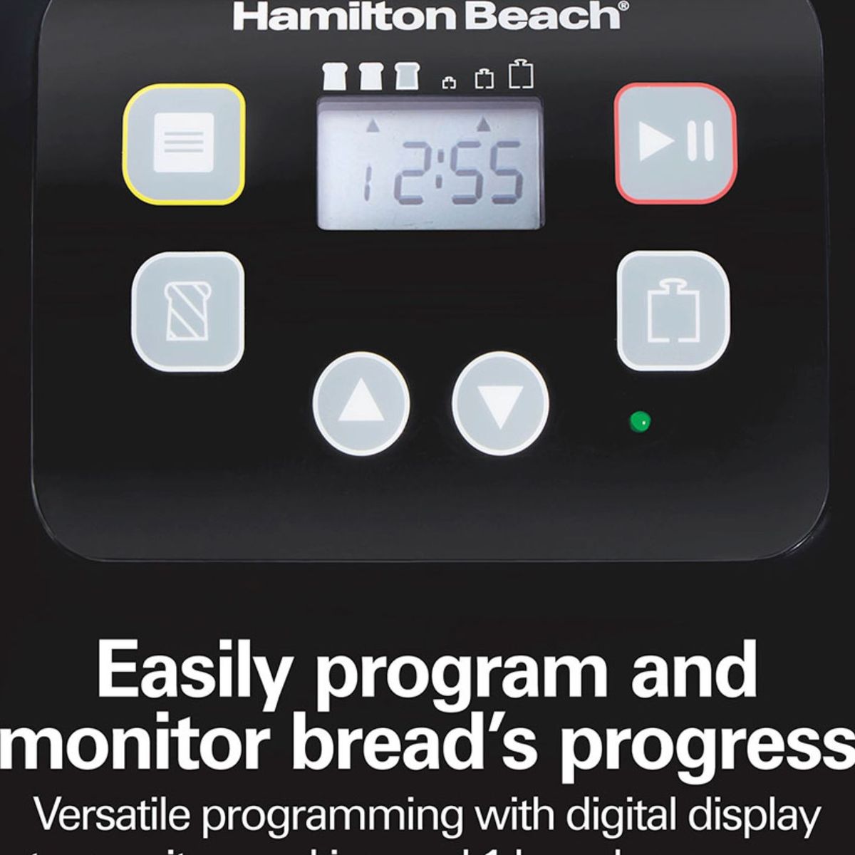 HAMILTON BEACH - Máquina para hacer pan de 2lb, negra