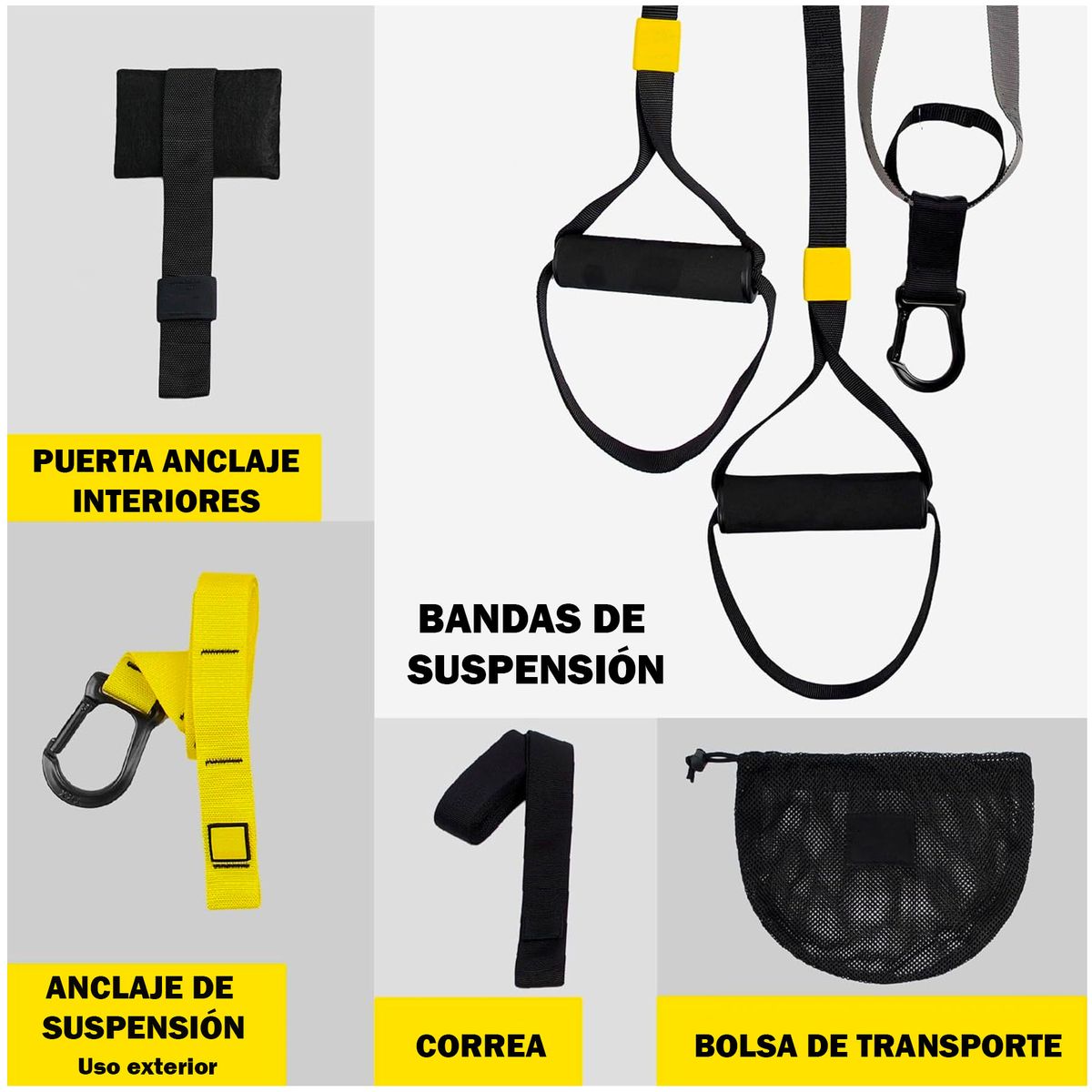ONE PIXEL - Bandas Suspensión Para Ejercicio Cuerdas GYM Entrenamiento
