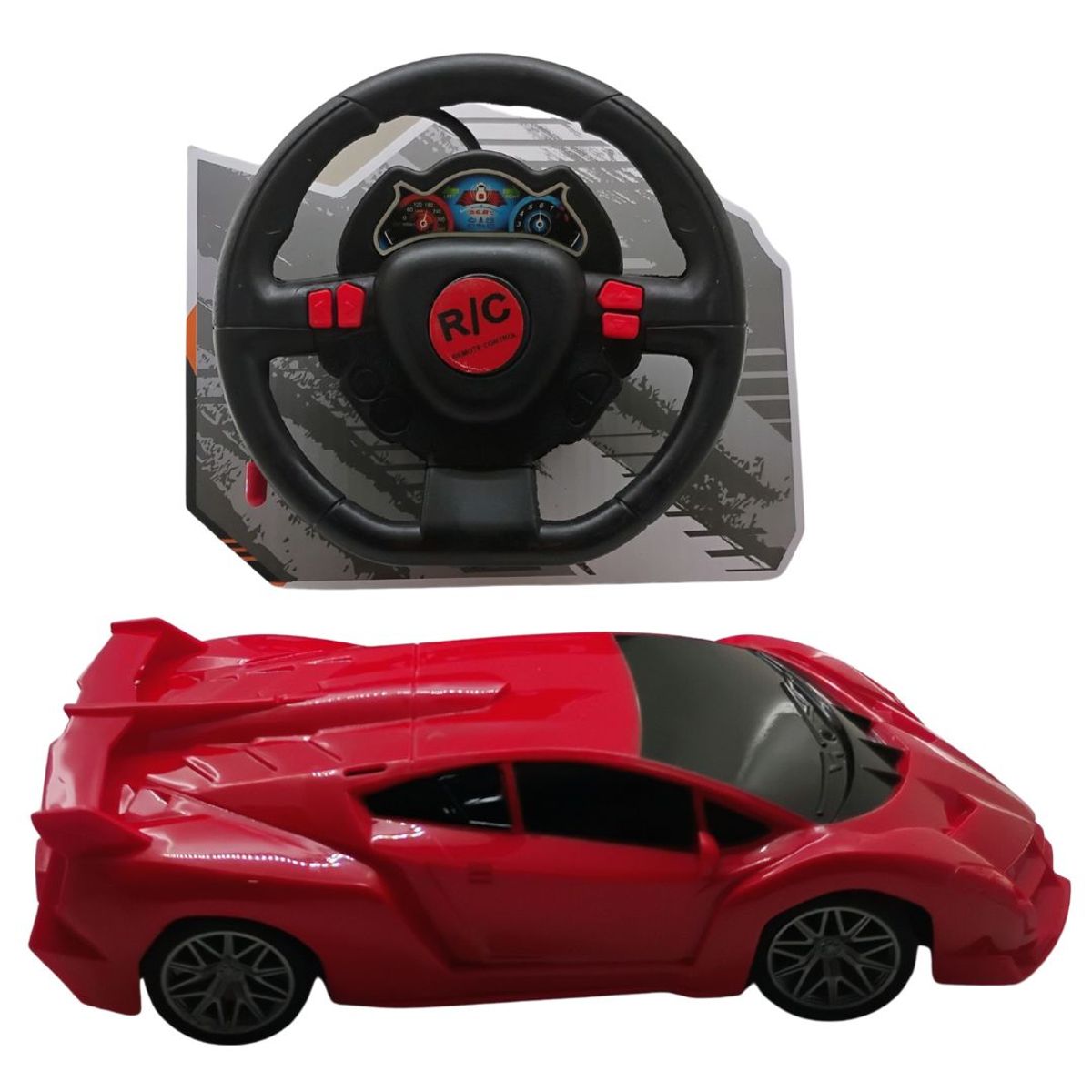 GENERICO - Carro Rojo Rc Con Volante De Control Estilo Deportivo