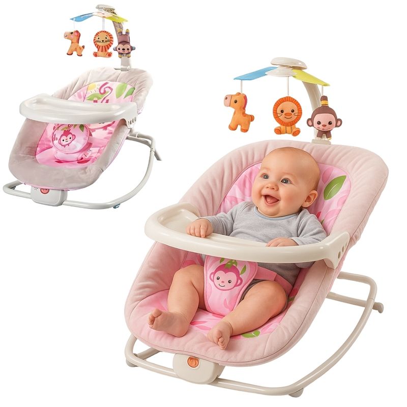AMERICAN GENERICS - Silla Mecedora Rocker Para Bebes 2 En 1 De Bebe Hasta Niño