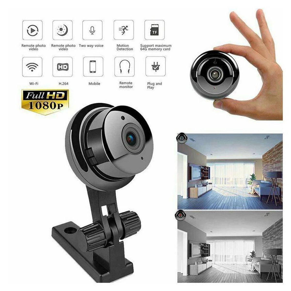 ONE PIXEL - Camara Espia V380 Seguridad Hd Para Interiores