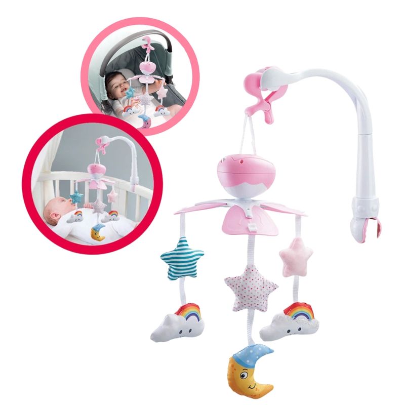 AMERICAN GENERICS - Movil Musical Para Cuna Bebe Con Proyecto Animalitos Relaja