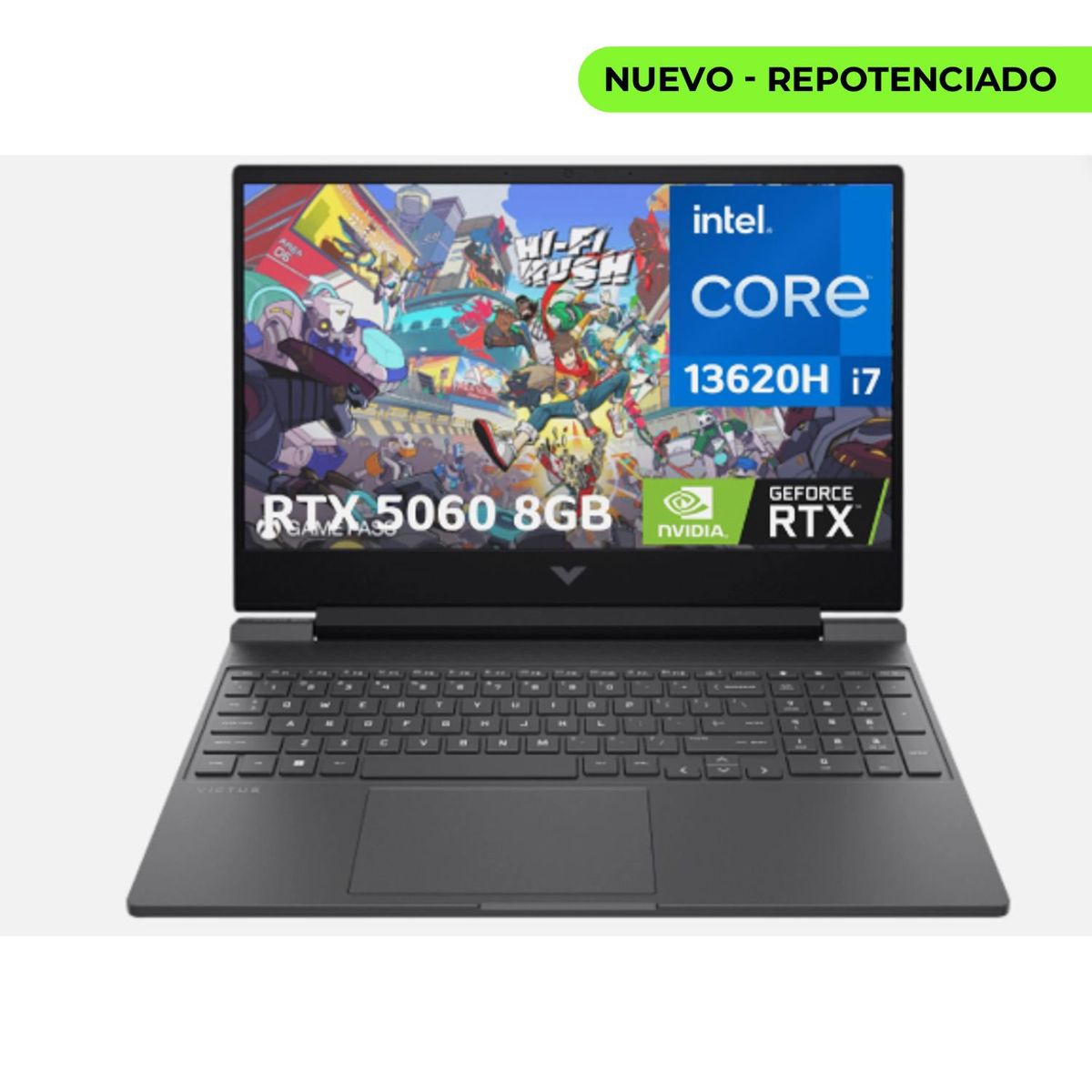 HP - Portatil Gamer  HP Victus 15-fa2093dx / Core i7-13620h / 16GB / 1TB SSD / RTX 5060 8GB / 15.6″ / W11H