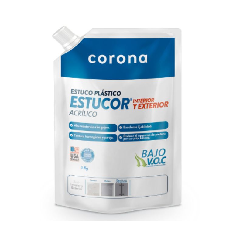 CORONA - Estuco Corona para Exteriores 1 Kilo