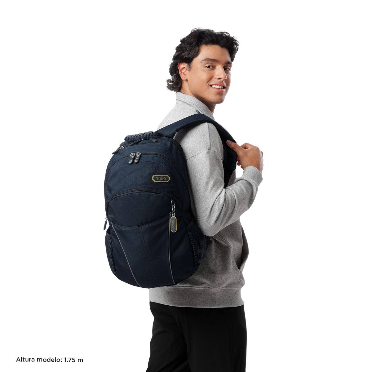 TOTTO - Morral Universitario Porta PC 15.4" Cambri Azul Mujer