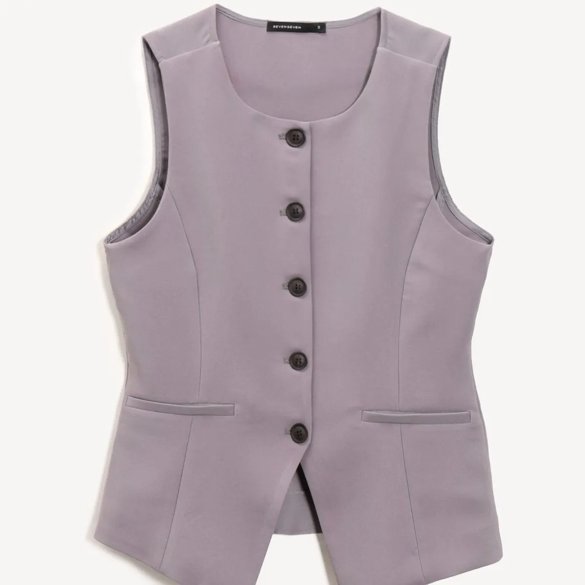 SEVEN SEVEN - Chaleco Para Mujer Plano Color Gris Marca Seven Seven #28250147