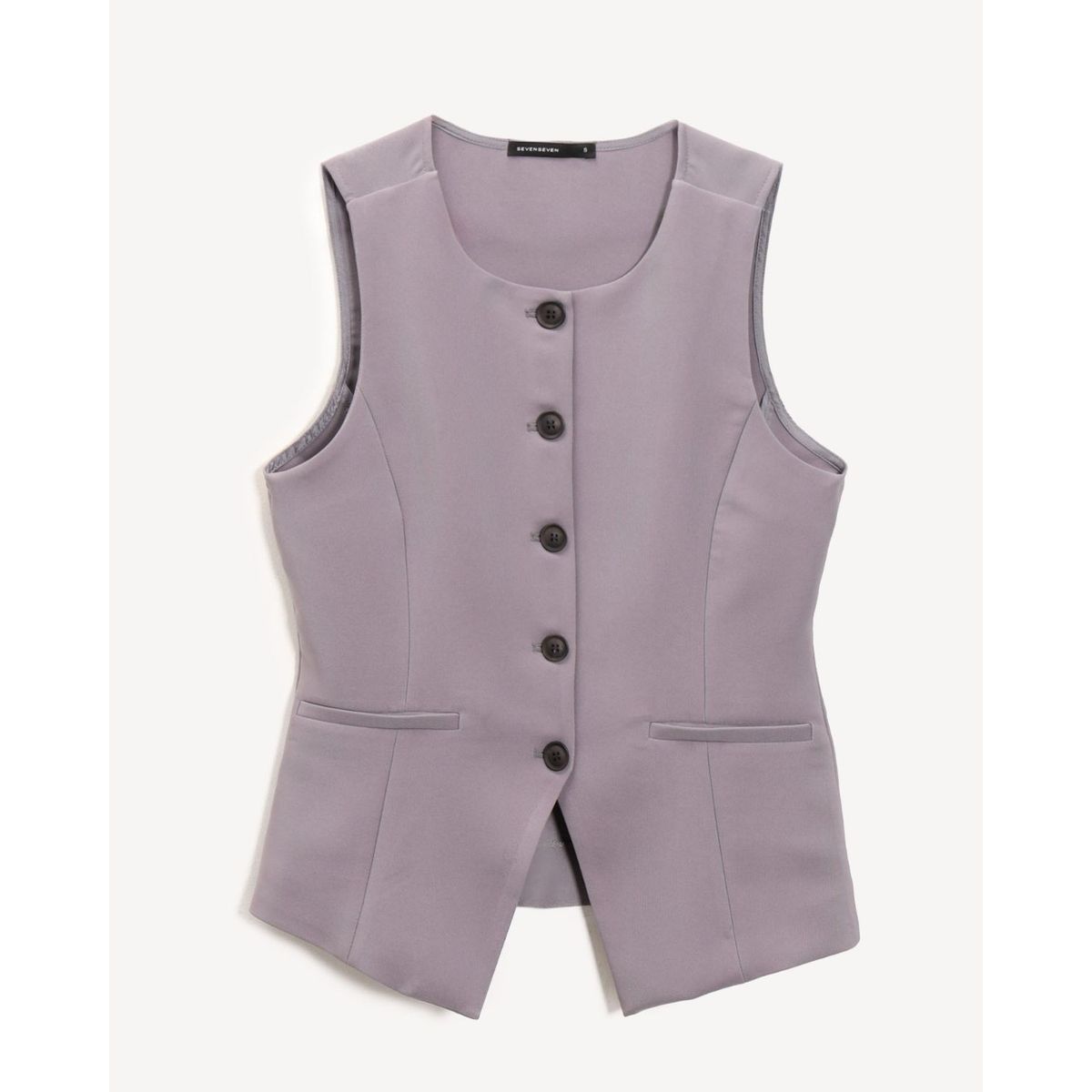 SEVEN SEVEN - Chaleco Para Mujer Plano Color Gris Marca Seven Seven #28250147