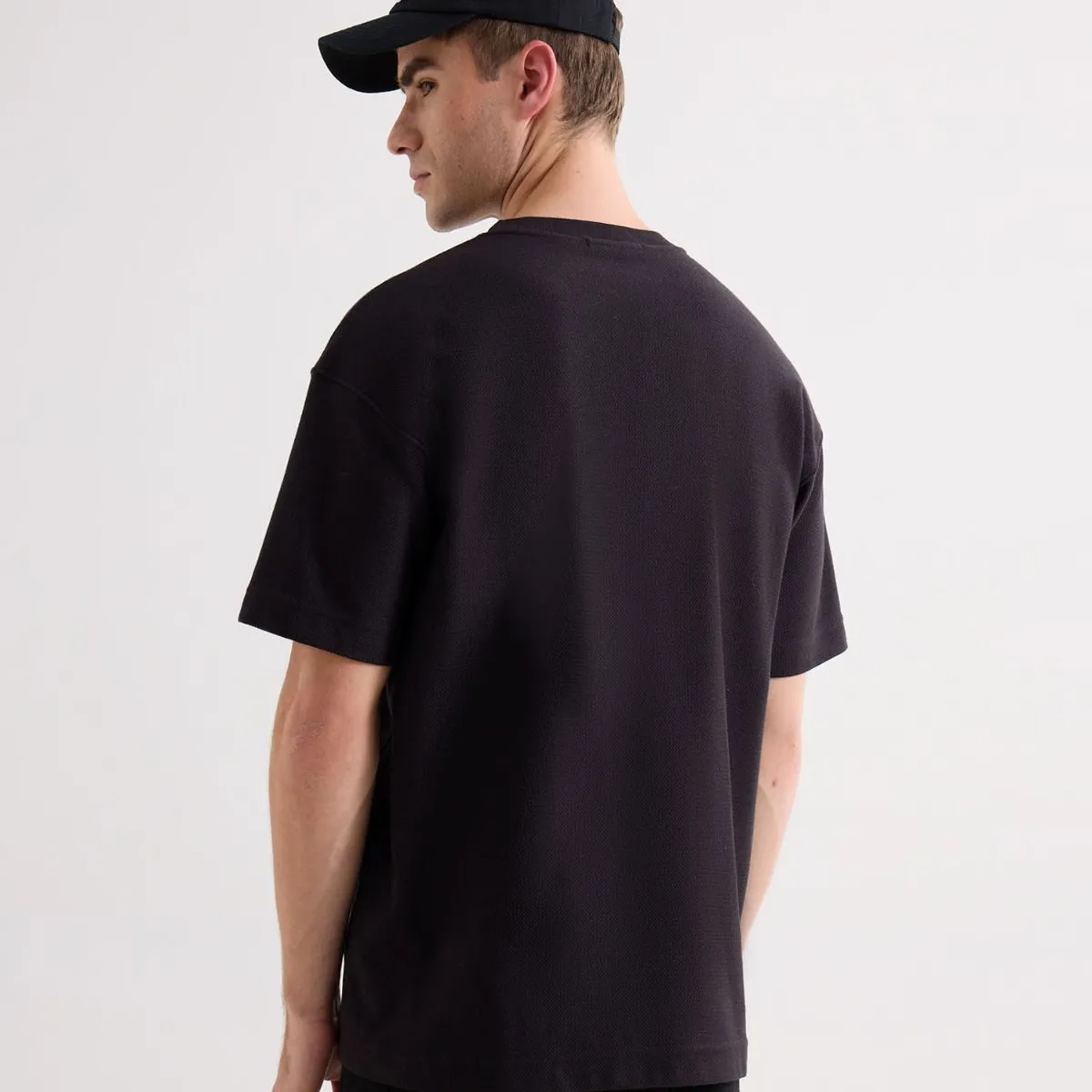 SEVEN SEVEN - Camiseta Relaxed Fit  Para Hombre Negro Seven Seven