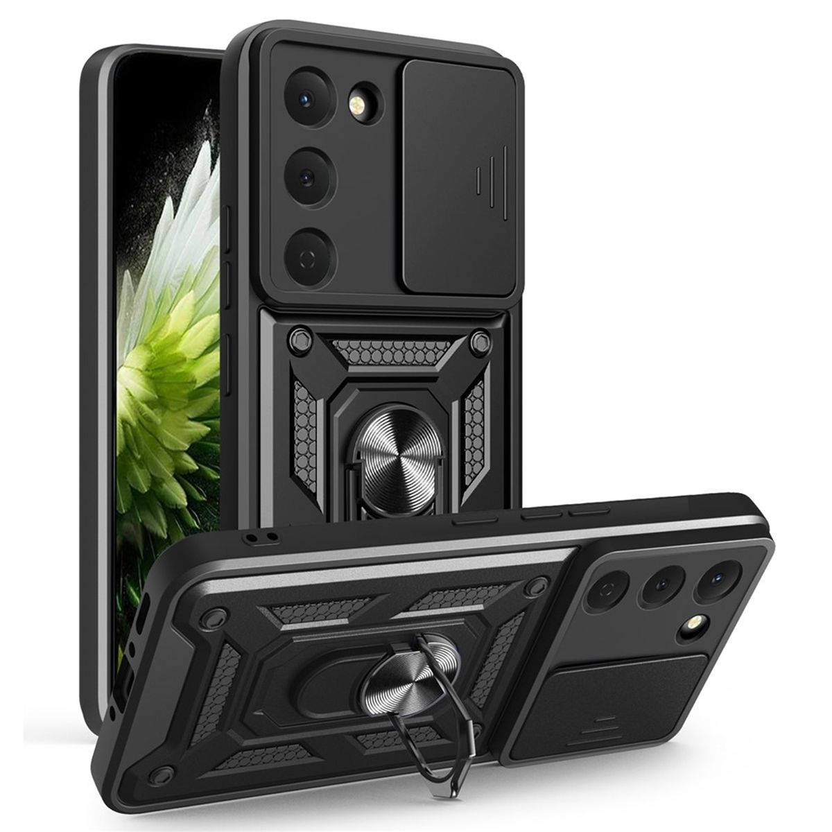 GENERICO - Funda Estuche Case Slider Compatible Con Tecno Spark 40 Pro Plus Negro
