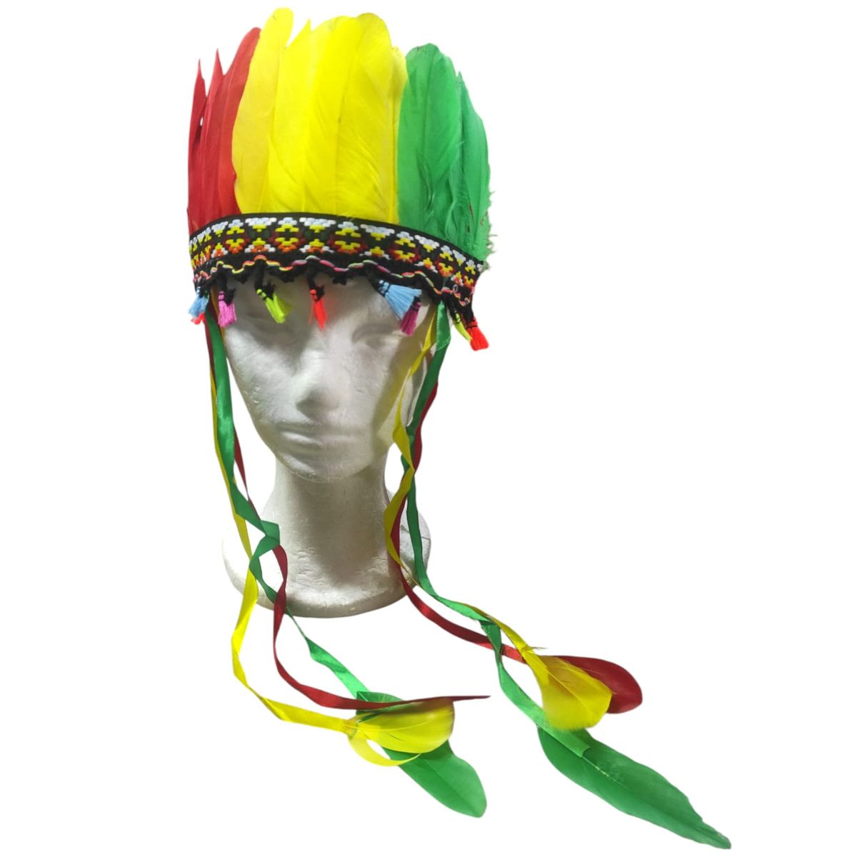GENERICO - Tocado Diadema Indio Plumas Para Disfraz Indigena