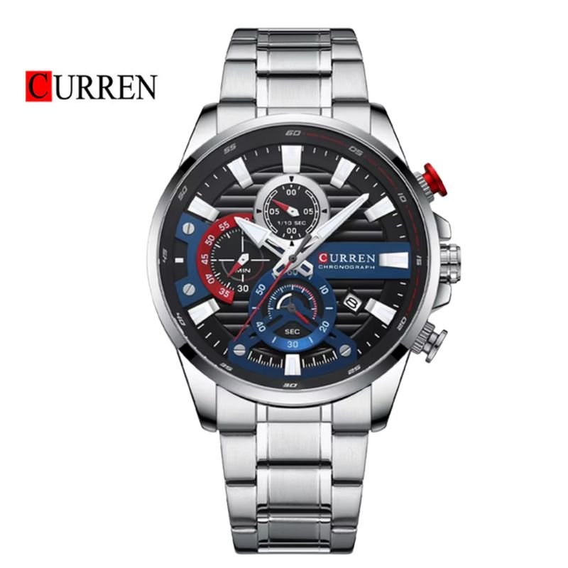 CURREN - Reloj CURREN Cronógrafo 8415 Para Hombre - Plateado