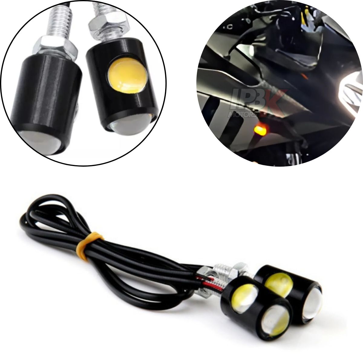 GENERICO - Direccional ojo aguila led iluminacion moto lujo accesorio