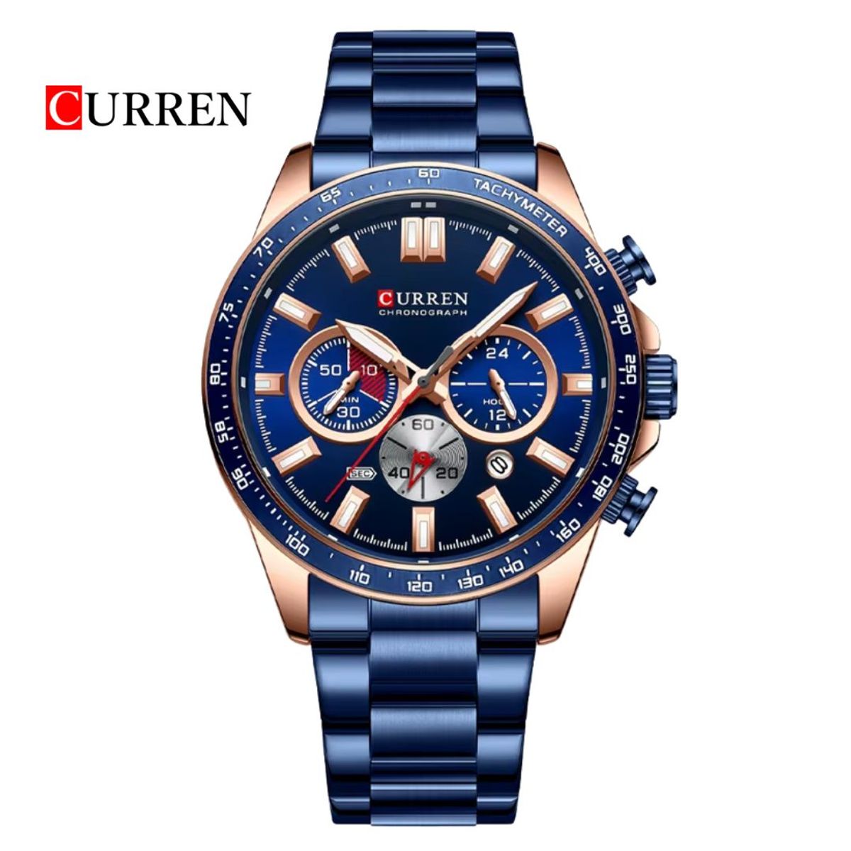 CURREN - Reloj CURREN Cronógrafo 8418 Para Hombre - Azul