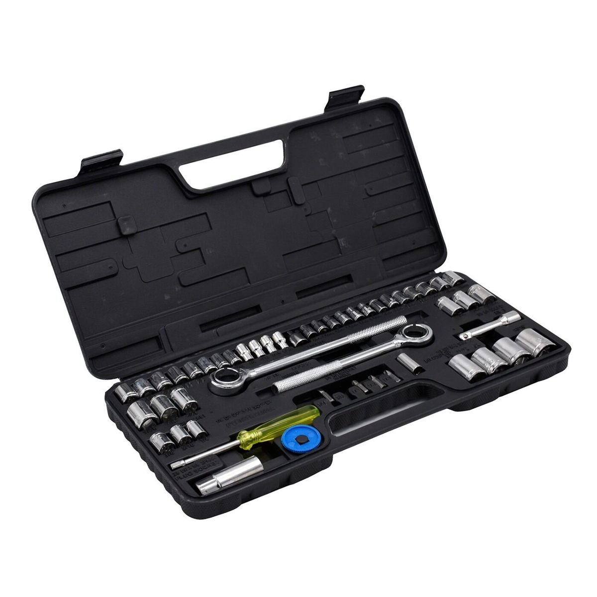 FERRENOVO - Kit Gato Hidráulico 6T + Copas Ratchet 52 Piezas + Cruceta Galvanizada