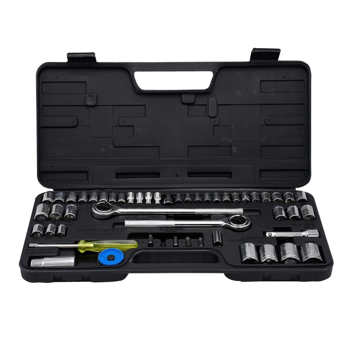 FERRENOVO - Kit Gato Hidráulico 2T + Juego De Copas Ratchet 52 Pzas + Cruceta